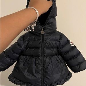 Moncler Odile Down Jacket Quilted Jacket, midnight blue, 3-6 months.